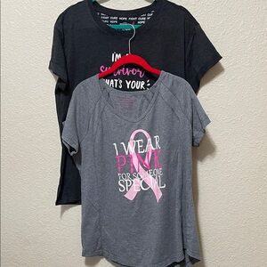 Breast Cancer Awareness Tee Shirts. Very Good Condition NWT. Size XL.